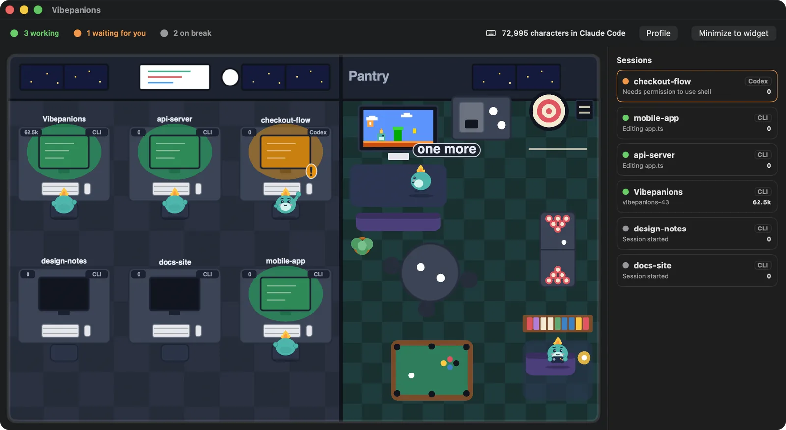 Made a small Mac app to keep an eye on my Claude Code sessions